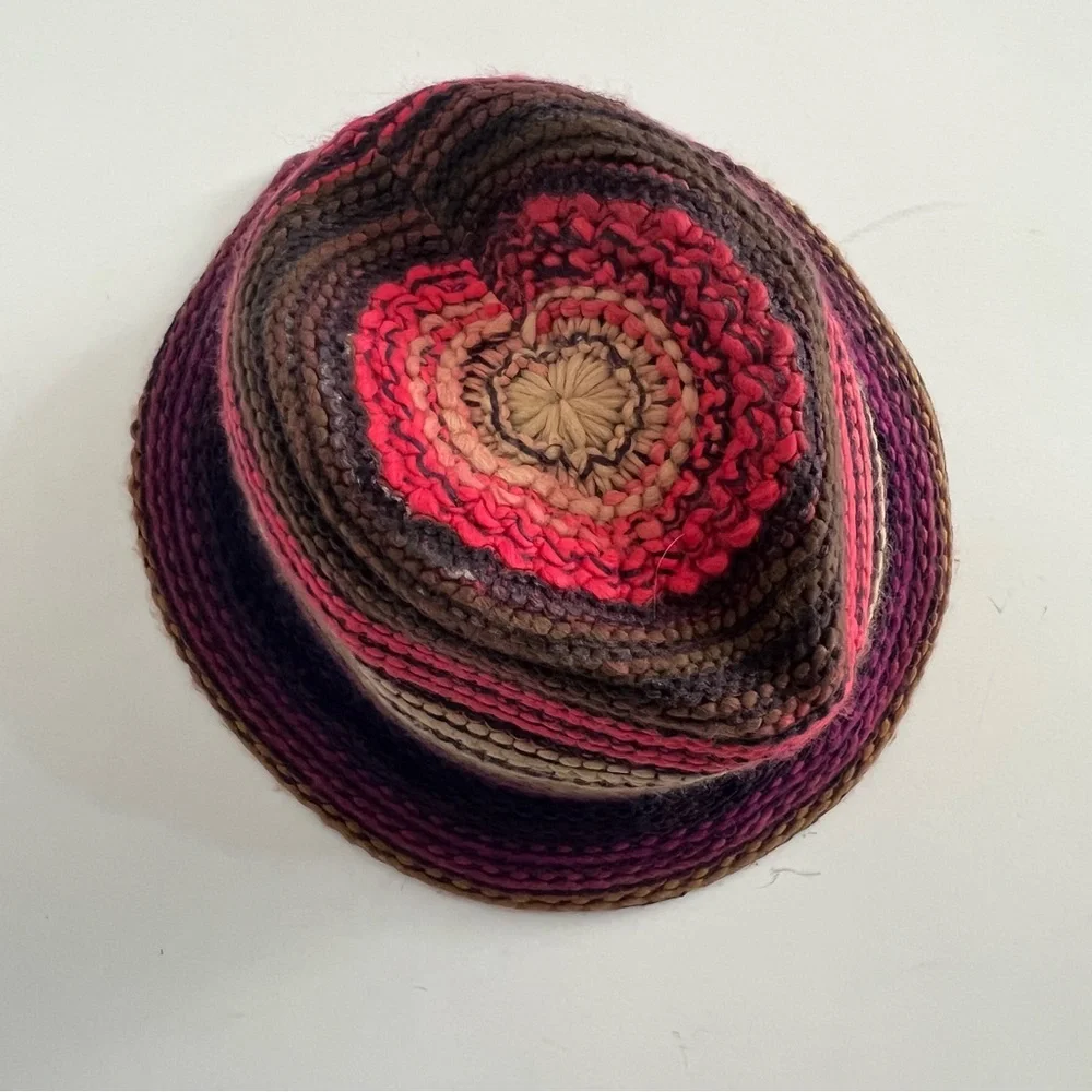 Roxy Multicolor Cross Paths Fedora Hat Weaved Unisex One Size